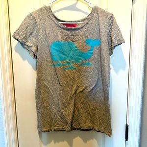 Light Gray with sky blue whale